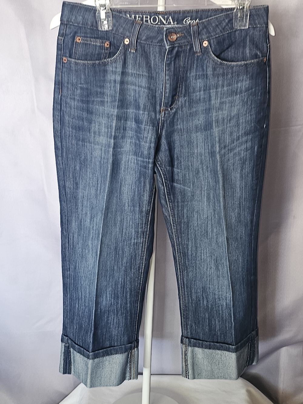 Mersona Women’s Blue Denim Cropped Jeans
